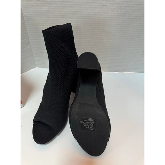 Kenneth Cole women's open toe Black sock bootie 9.5M nwob - Picture 3 of 7